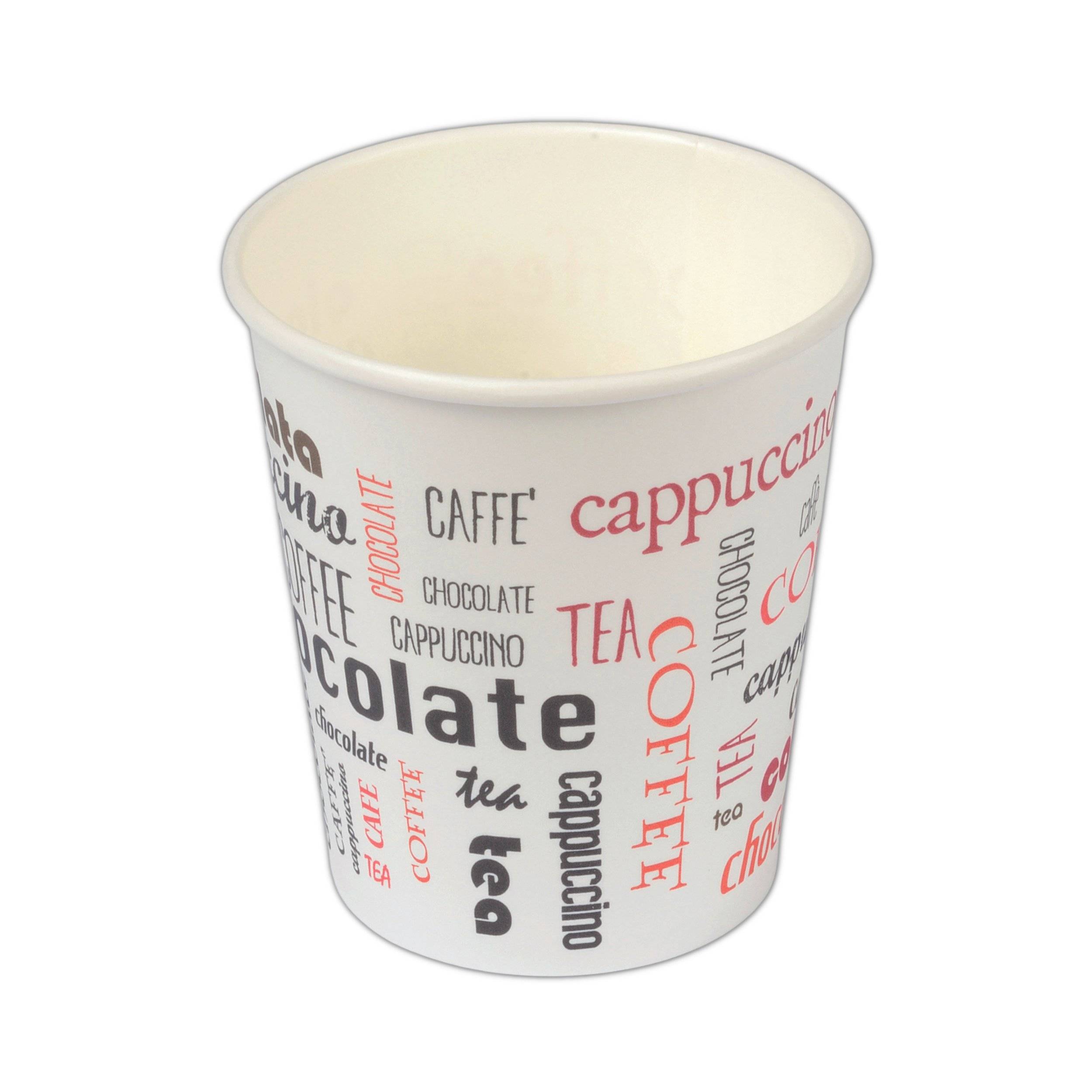 Pappbecher mit Motiv Daily + PE - Typ: Becher - Kapazität: 207 ml (7 oz) - 50 Stück