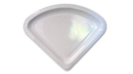 Pizzateller aus Pappe, PE-beschichtet, dreieckig 1/4 - Form: Dreieckig 1/4 - 100 Stück