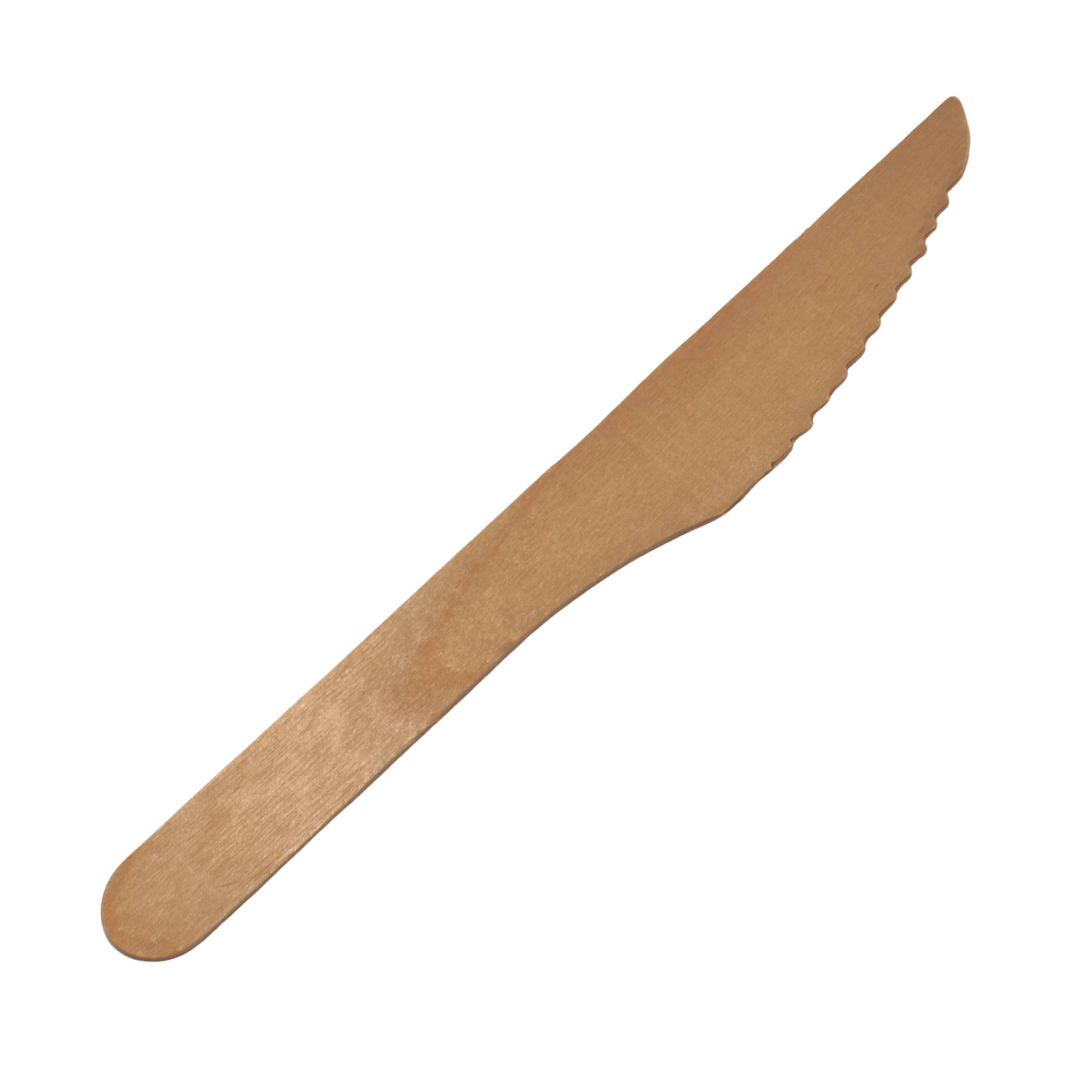 Messer aus Holz -Länge: 15,5cm; Gewicht 2,4g - Verpackung: 100 St. im Pack