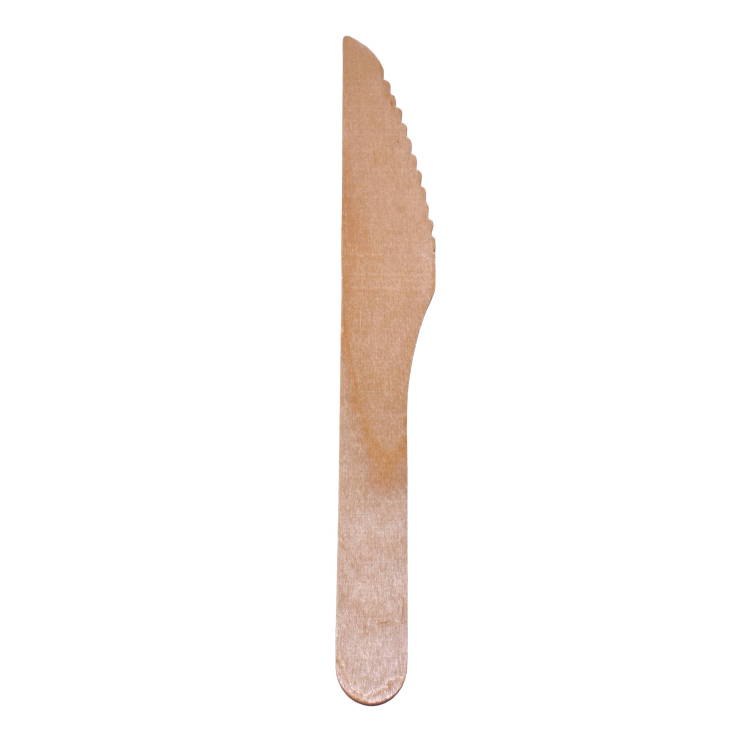 Messer aus Holz -Länge: 15,5cm; Gewicht 2,4g - Verpackung: 100 St. im Pack
