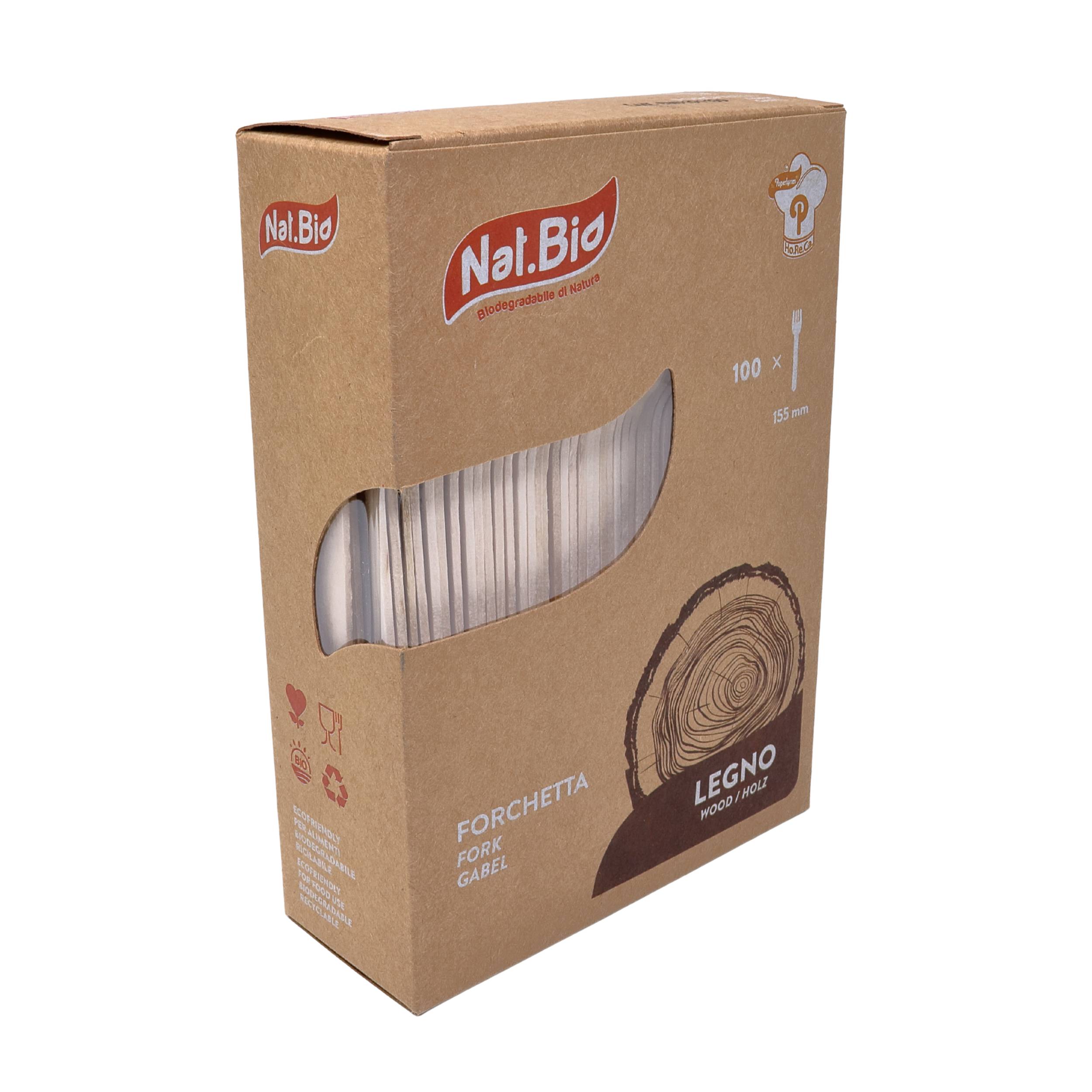 Gabel aus Holz 165mm - Verpackung: 100 St. im Pack