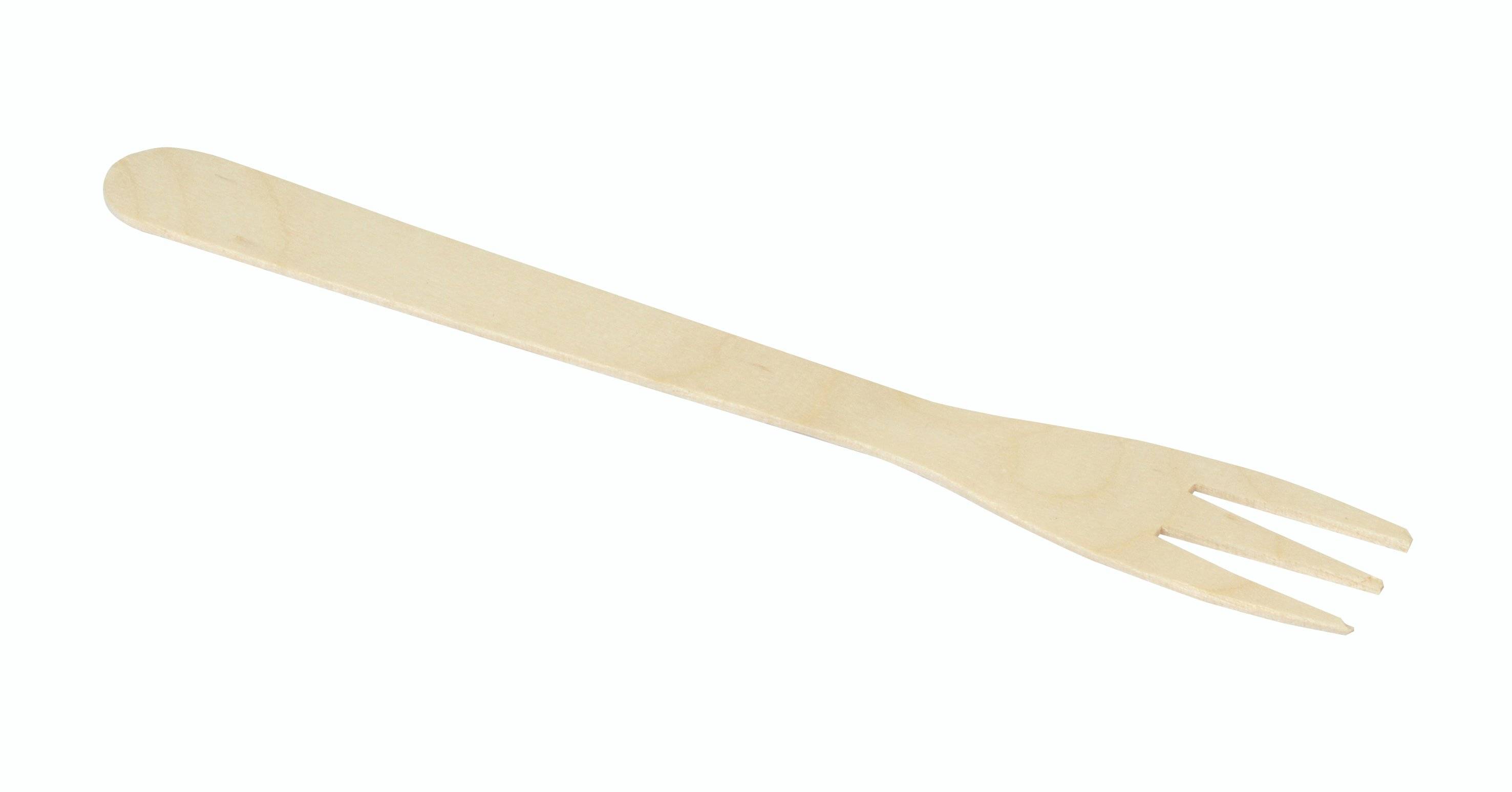 Imbissgabel, extralang, dreizackig, Birkenholz FSC-zertifiziert, 175 mm 100 Stück