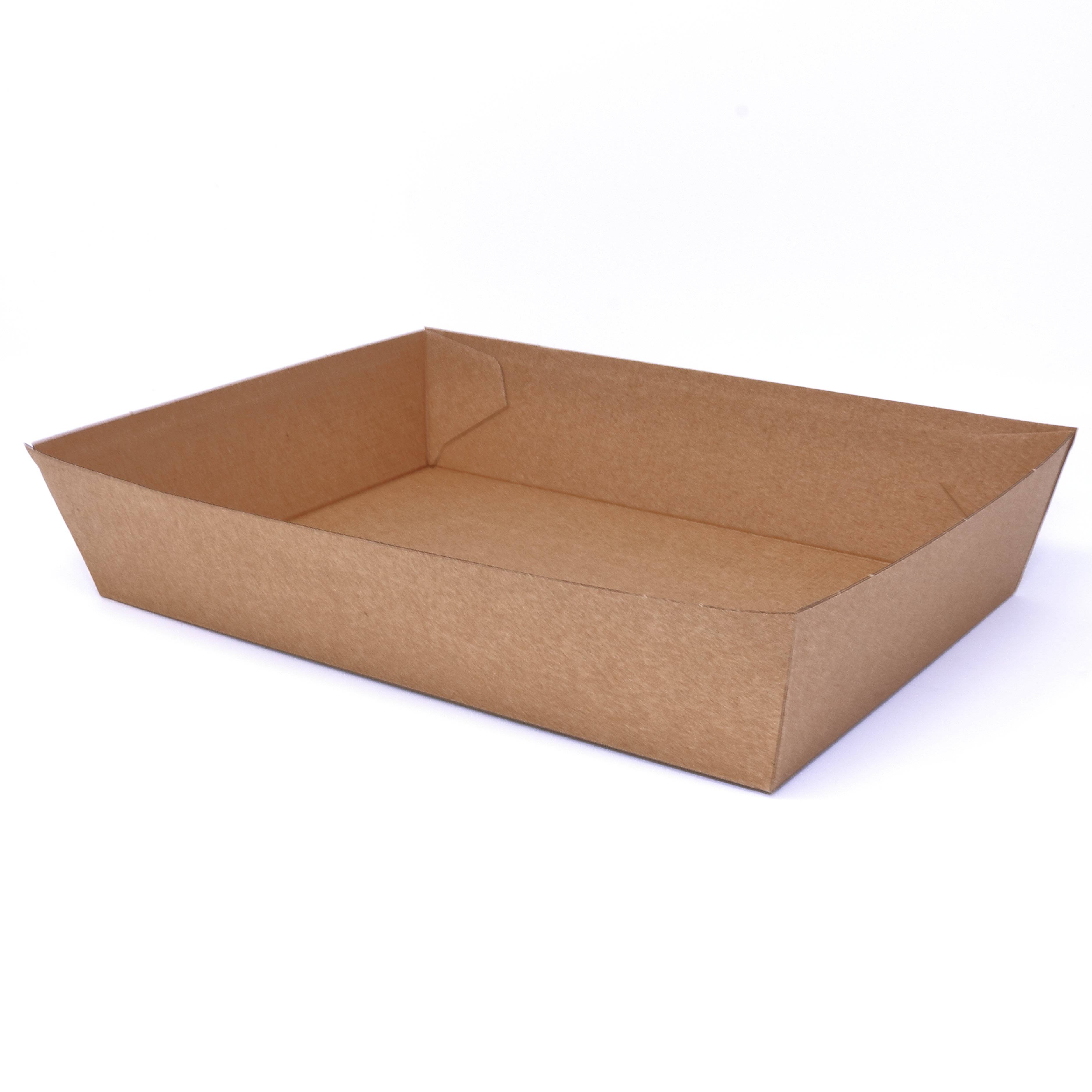 Take-away-Behälter aus Wellpappe, braun, Schale  - Maße: 255 x 179 x 58 mm