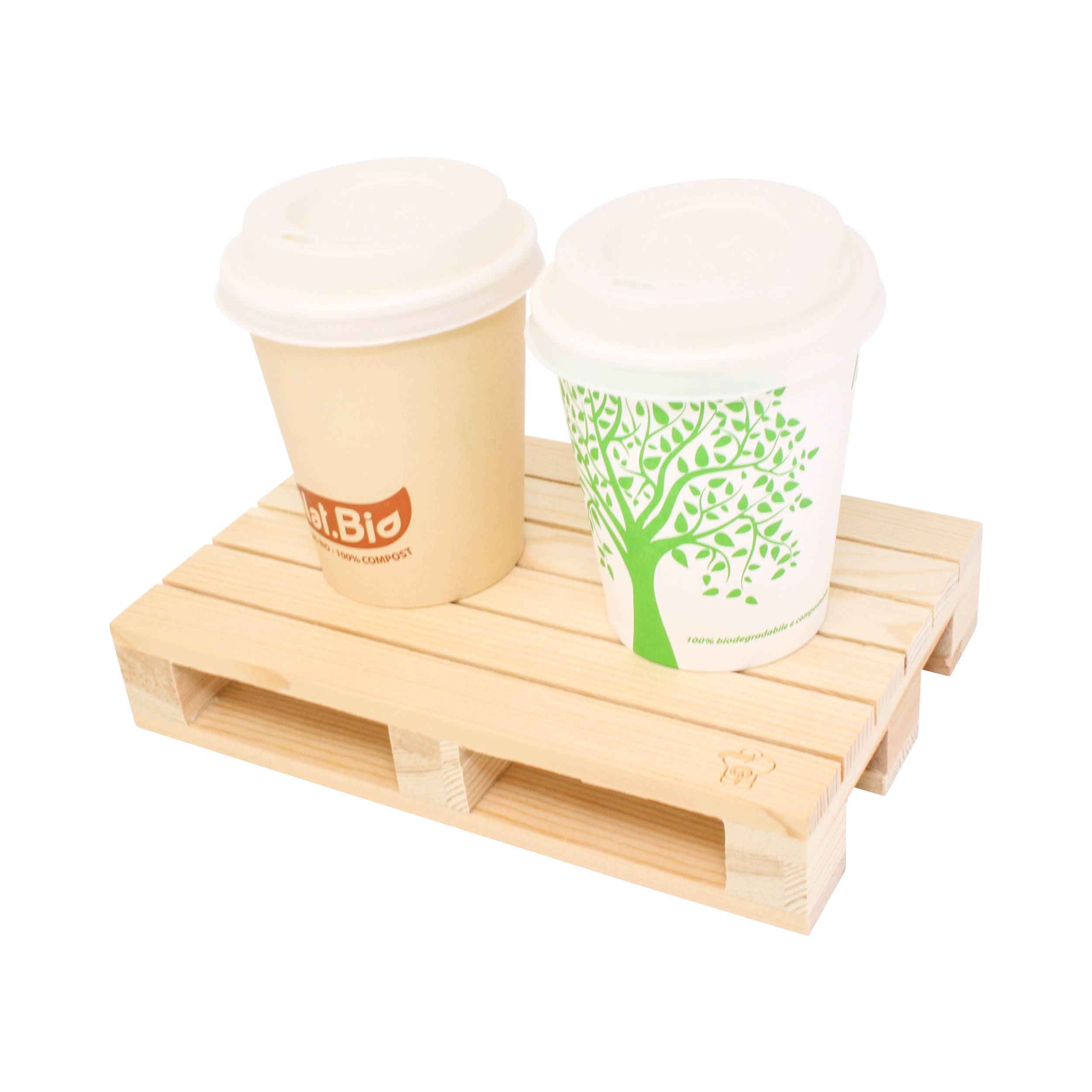 Pappbecher braun für heiße und kalte Getränke - kompostierbar - Kapazität 237ml 8 oz - 50 Stück