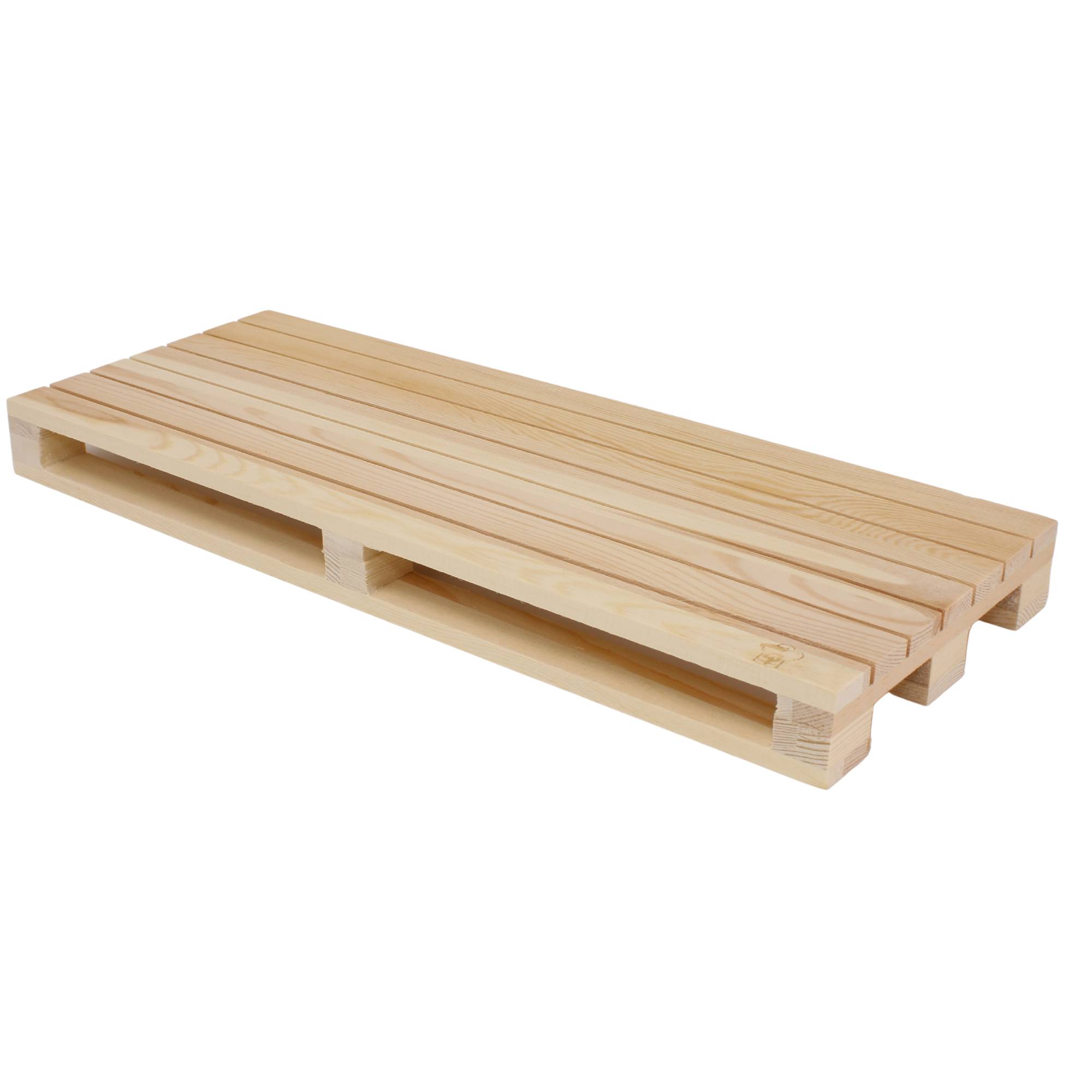 Minipalette aus Naturholz - Maße: 40 x 15,2 x 3,5 cm - 1 Stück