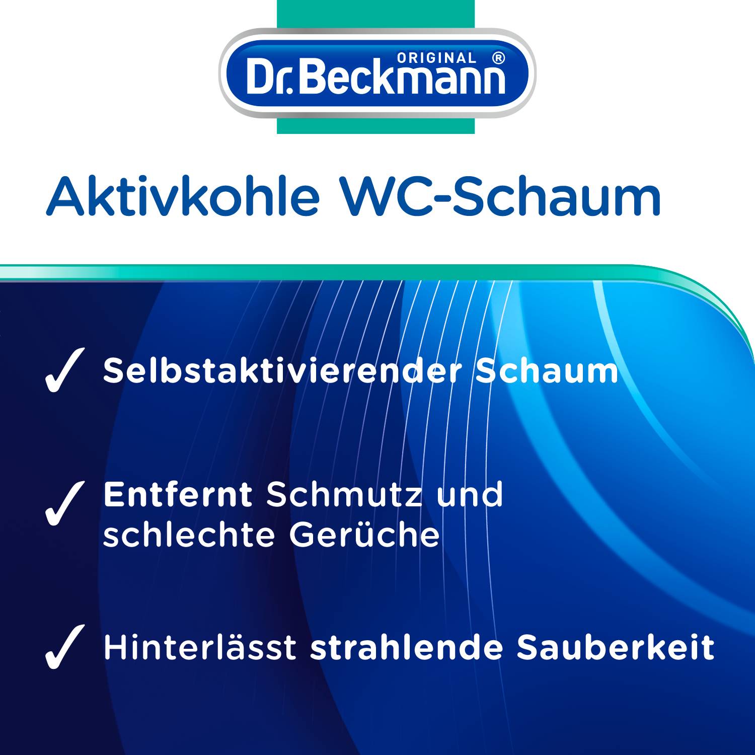 Dr. Beckmann Aktivkohle Wc-Schaum, Selbstaktivierender Schaum 9x 100 g