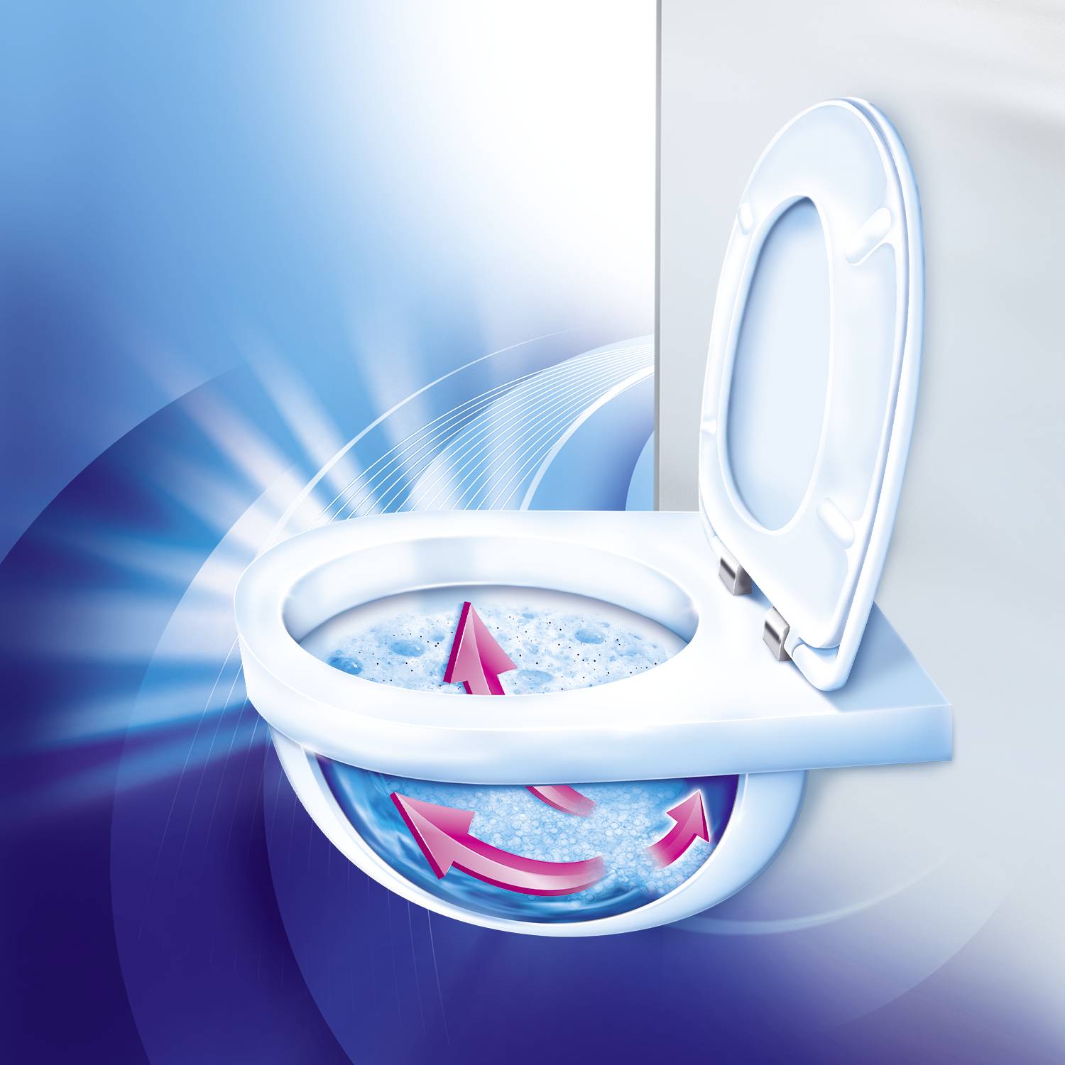 Dr. Beckmann Aktivkohle Wc-Schaum, Selbstaktivierender Schaum 18x 100 g