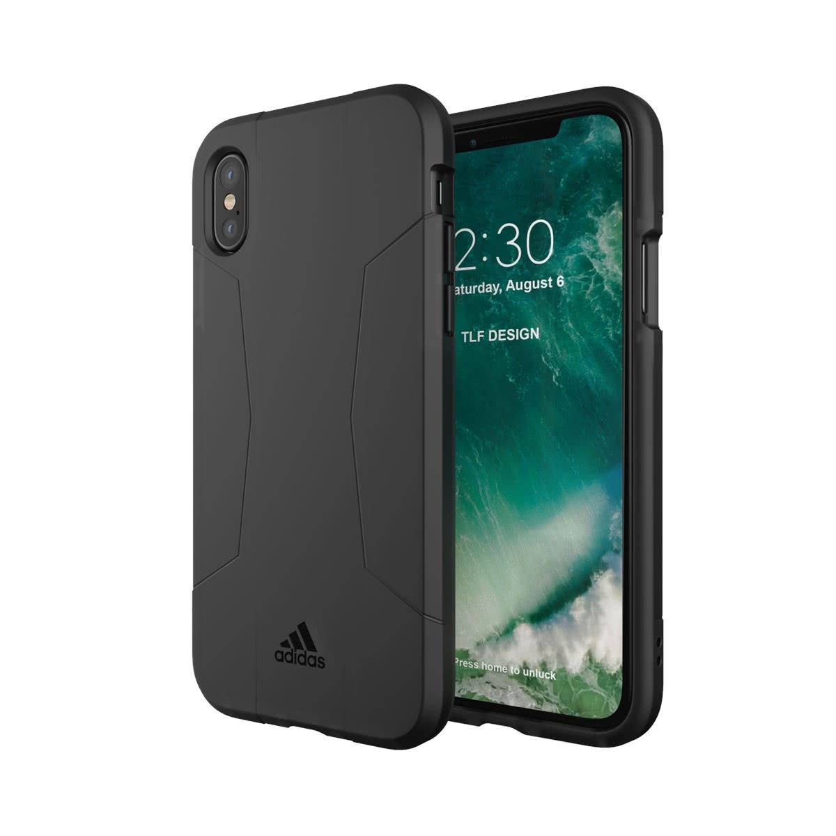 Adidas Apple iPhone X / XS Agravic Schwarz Silikon Hard Case Cover Schutzhülle
