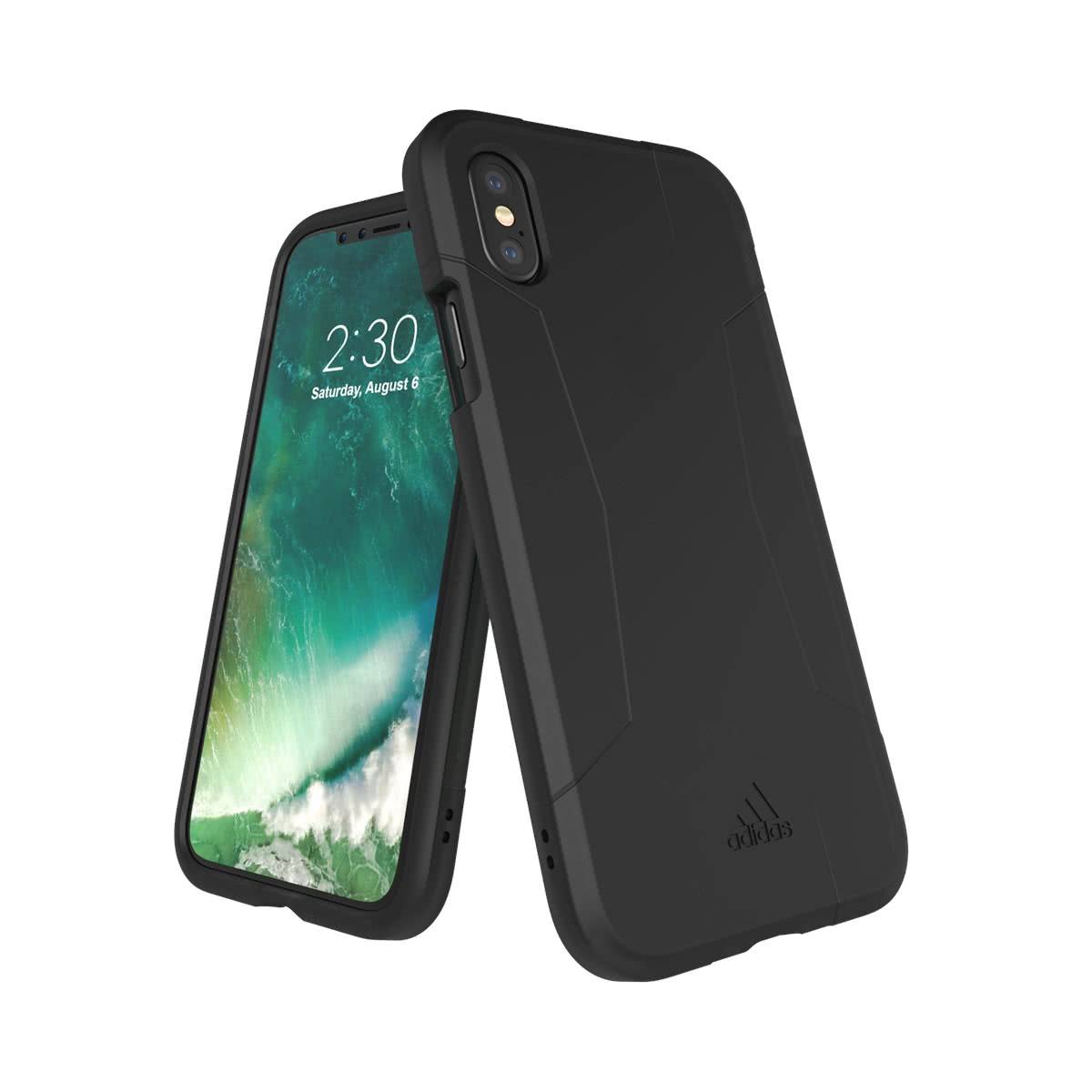 Adidas Apple iPhone X / XS Agravic Schwarz Silikon Hard Case Cover Schutzhülle