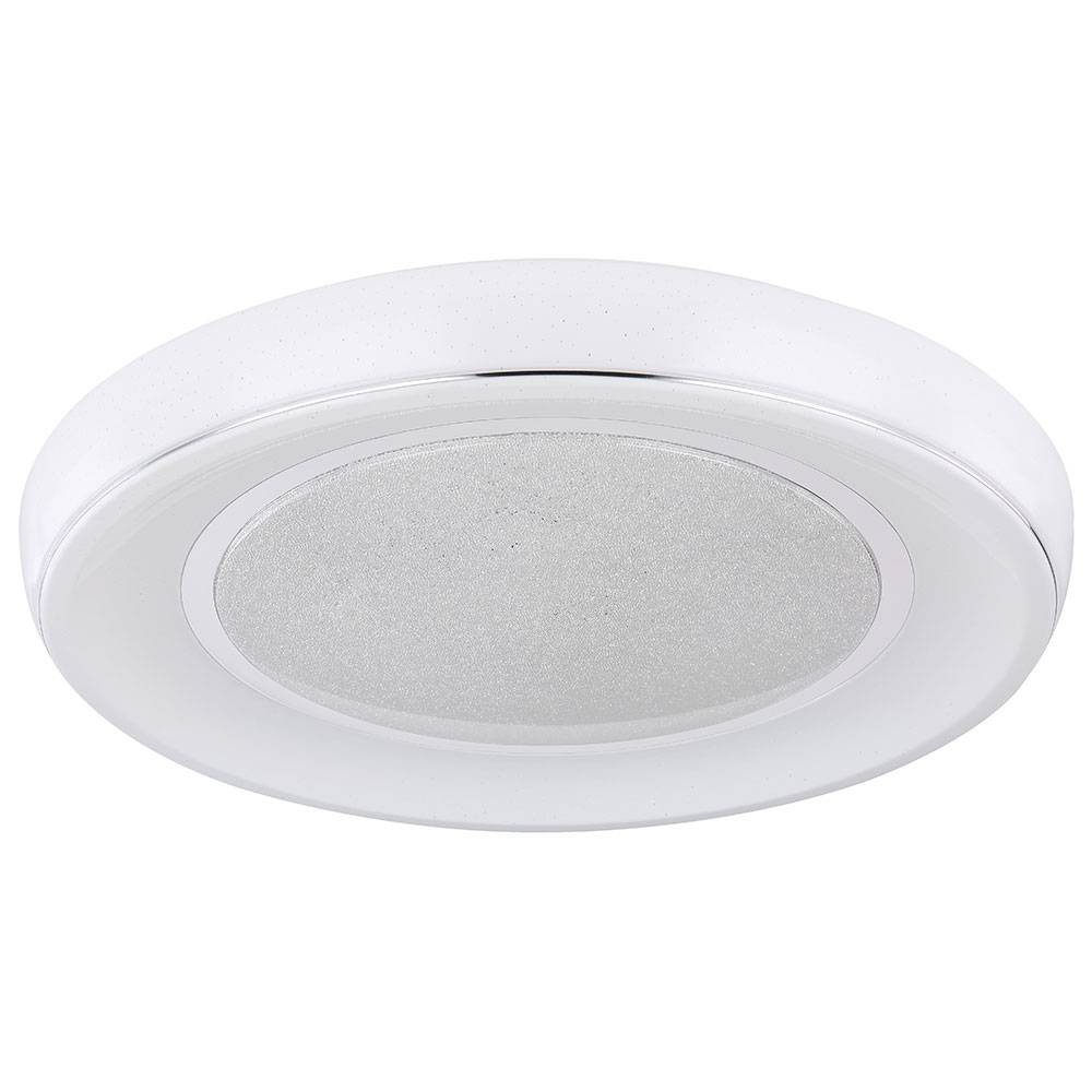 LED Deckenleuchte dimmbar mit Fernbedienung Deckenlampe LED Wohnzimmer Kristall, Farbtemperatur verstellbar mit Nachtlicht, 1x 30W 1950lm