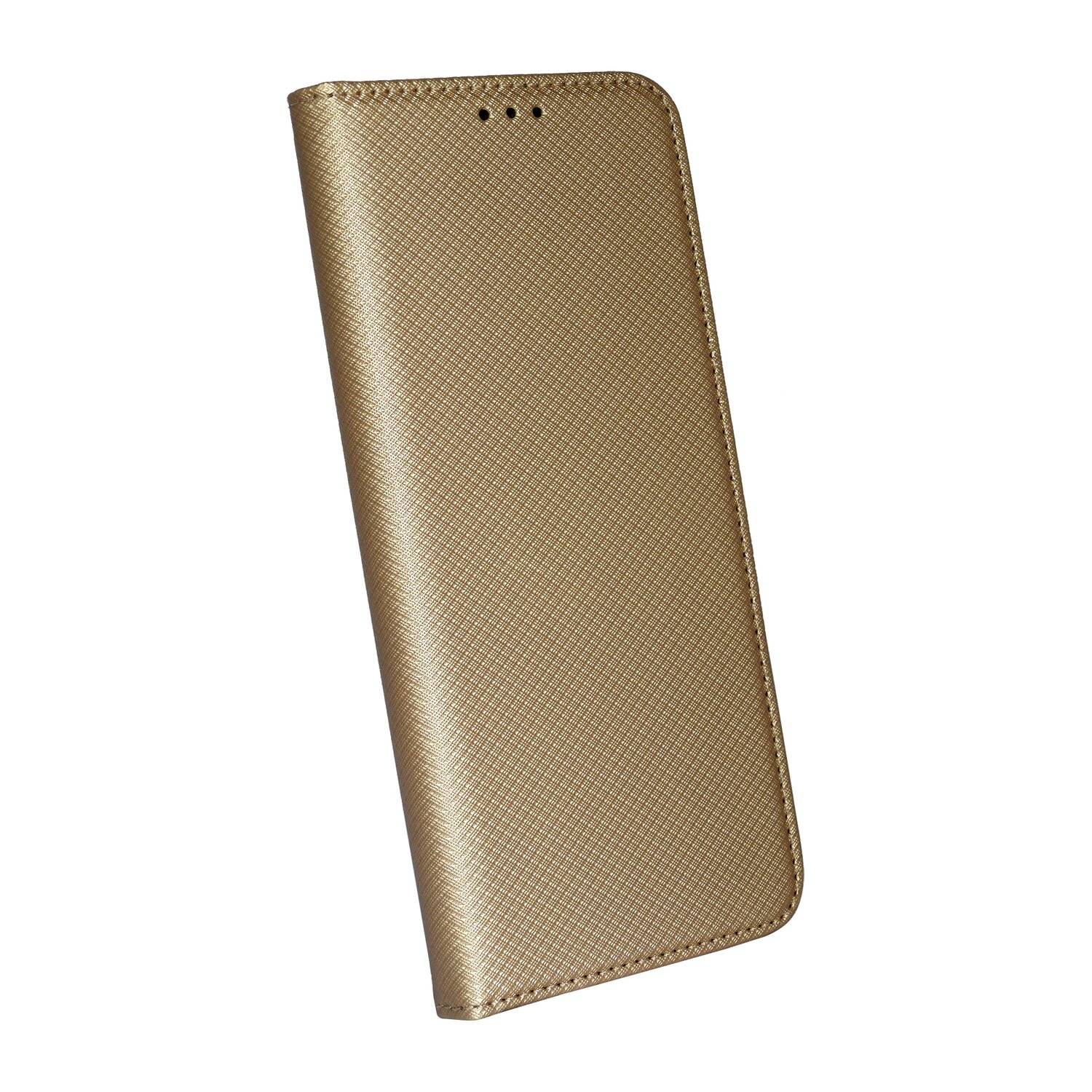 Buch Tasche "Smart" für XIAOMI REDMI NOTE 10 PRO Handy Hülle Etui Schutzhülle mit Standfunktion, Kartenfach Gold