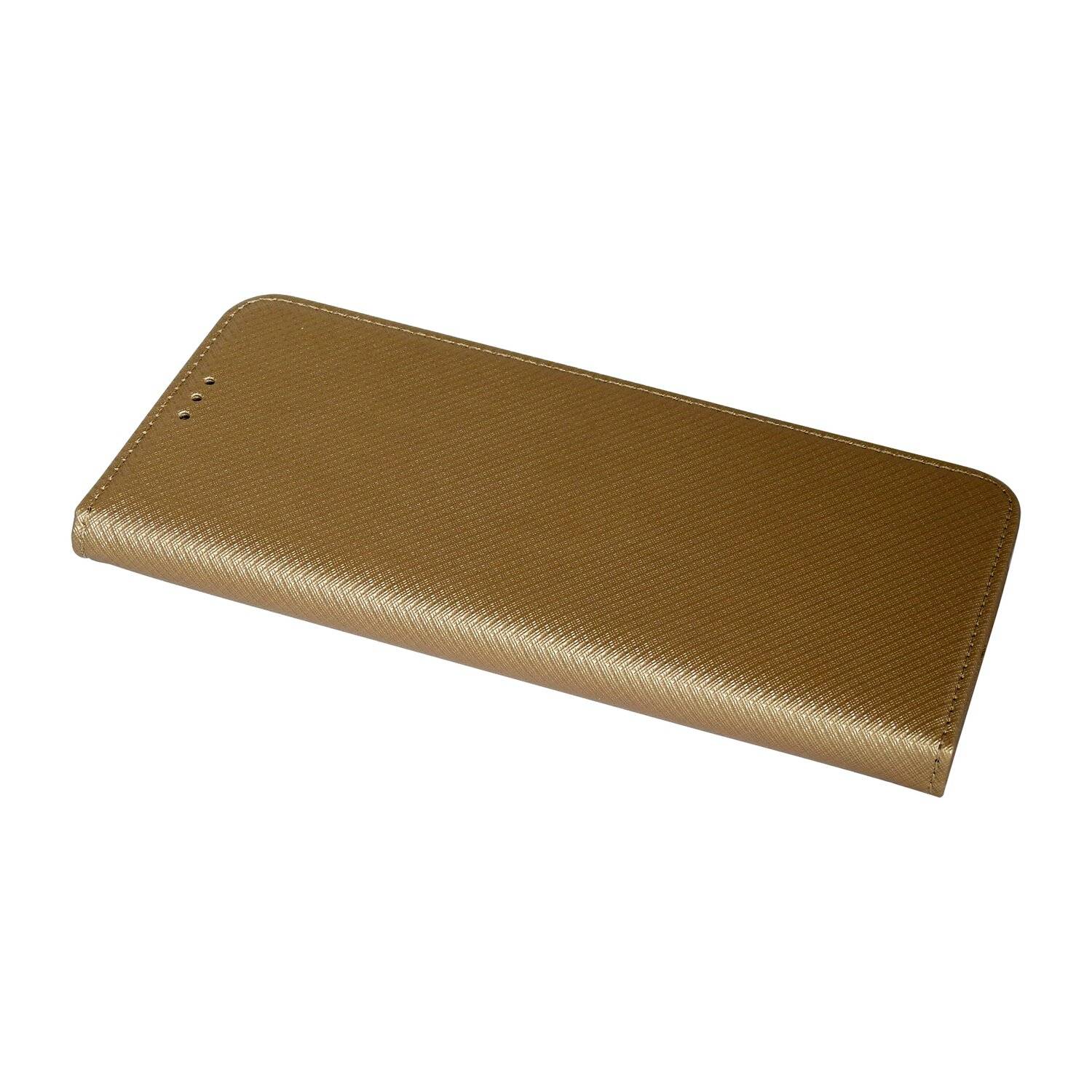 Buch Tasche "Smart" für XIAOMI REDMI NOTE 10 PRO Handy Hülle Etui Schutzhülle mit Standfunktion, Kartenfach Gold