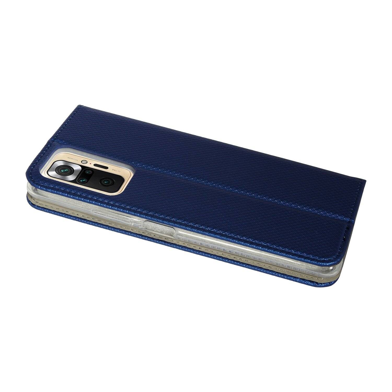 Buch Tasche "Smart" für XIAOMI REDMI NOTE 10 PRO MAX Handy Hülle Etui Schutzhülle mit Standfunktion, Kartenfach Blau