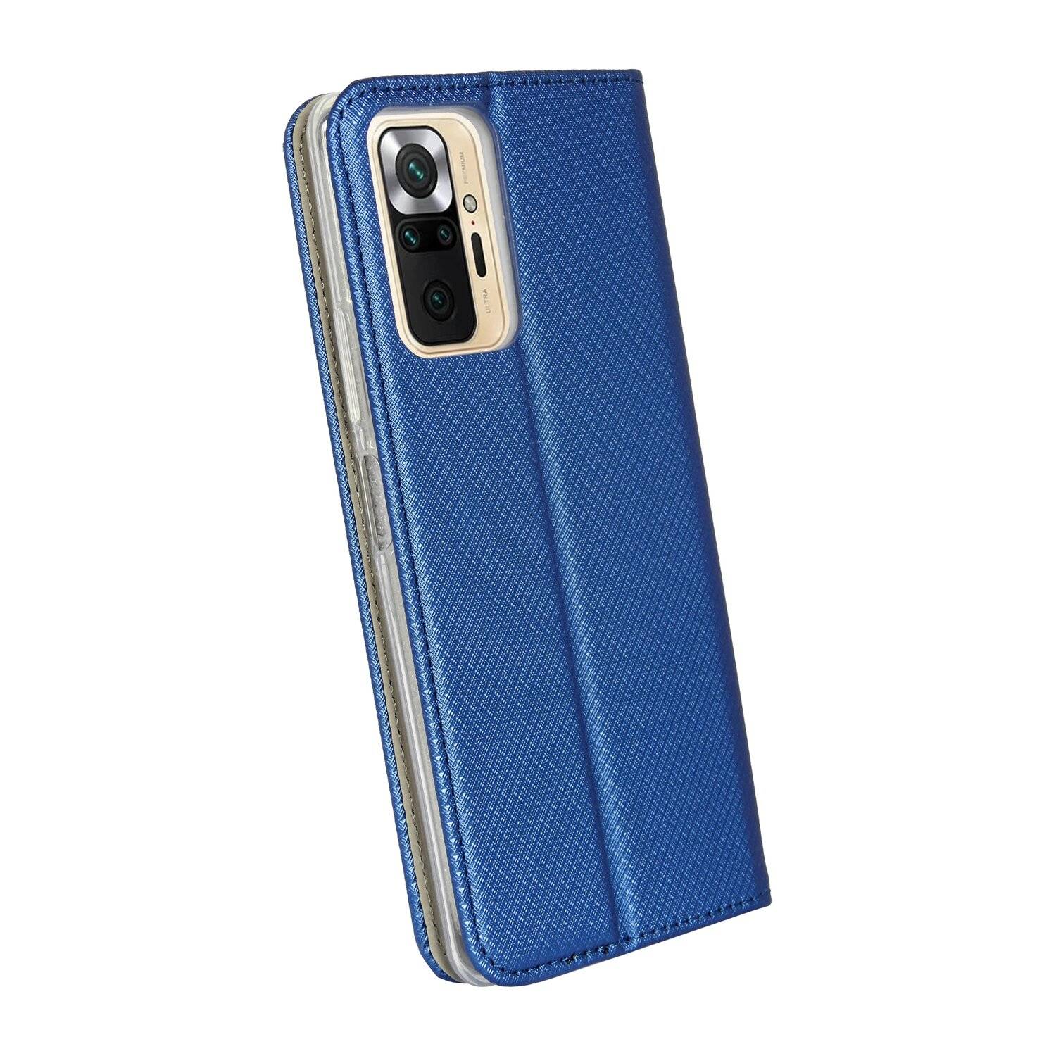Buch Tasche "Smart" für XIAOMI REDMI NOTE 10 PRO MAX Handy Hülle Etui Schutzhülle mit Standfunktion, Kartenfach Blau