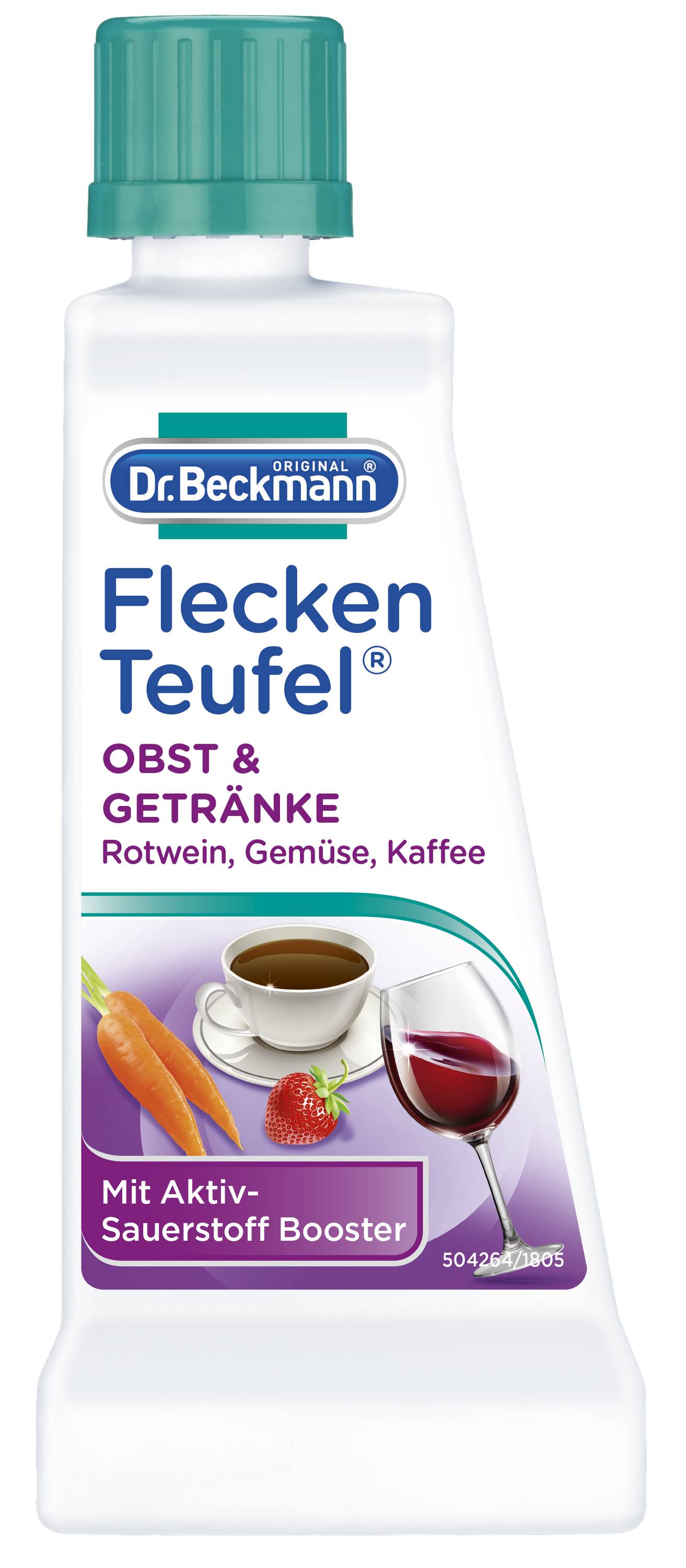 Dr. Beckmann Fleckenteufel Obst & Getränke - Fleckentferner gegen Rotwein, Kaffee uvm. 1x 50 ml