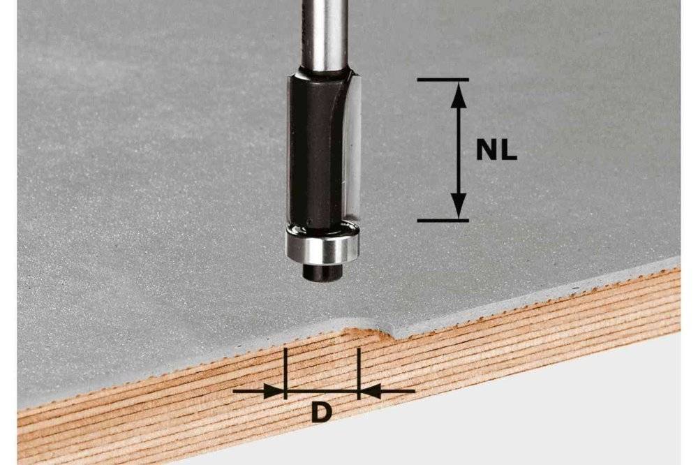 Festool Bündigfräser HW S8 D12,7/NL25 - 491027 - 1 Stück