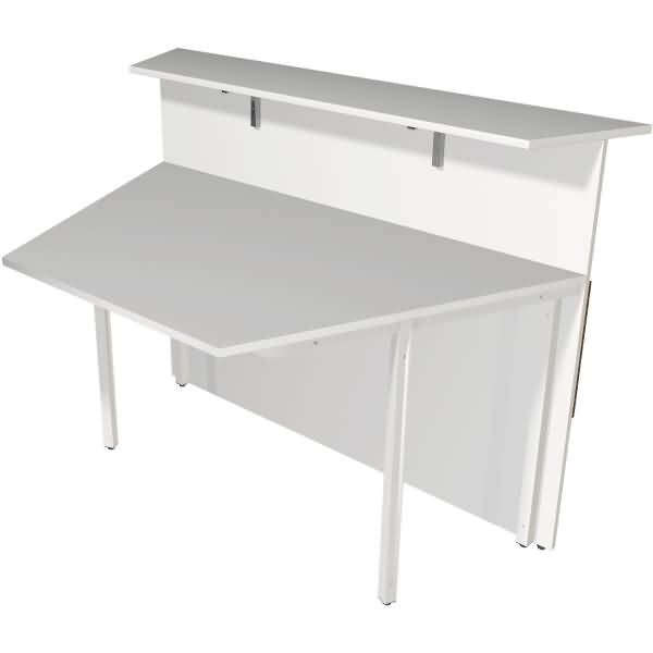 Anbau-Theke Atantis 3 Theke 2-seitig schräg 145x92x108cm weiß/grafit