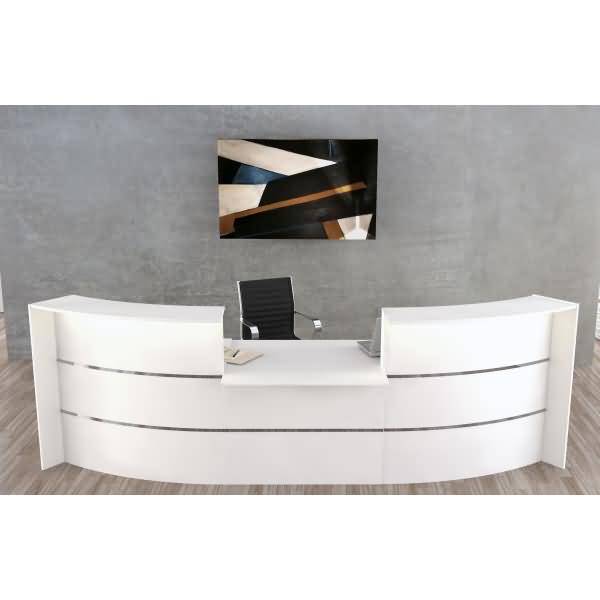 Bogentheke Bari mit Niedrigmodul weiß