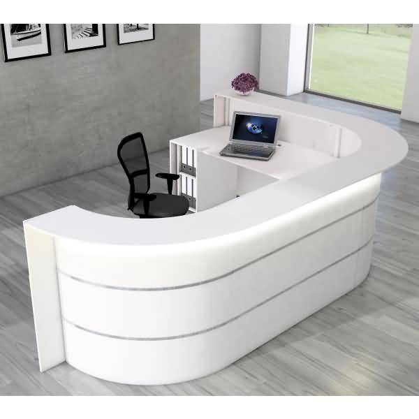 L-Theke Bari Metall/Holz weiß