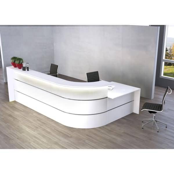 L-Theke Bari groß mit Beratungsplatz weiß