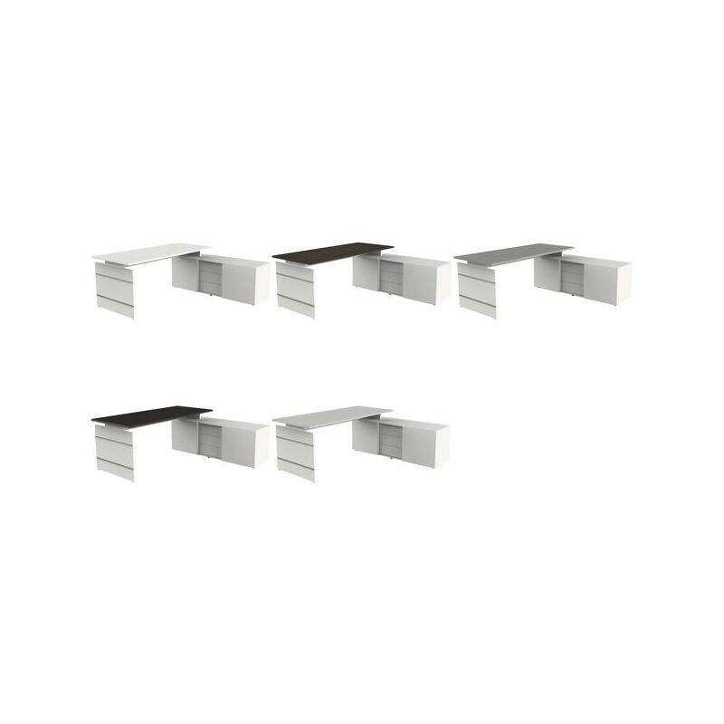 kerkmann Komplett-Arbeitsplatz Form 4, lichtgrau