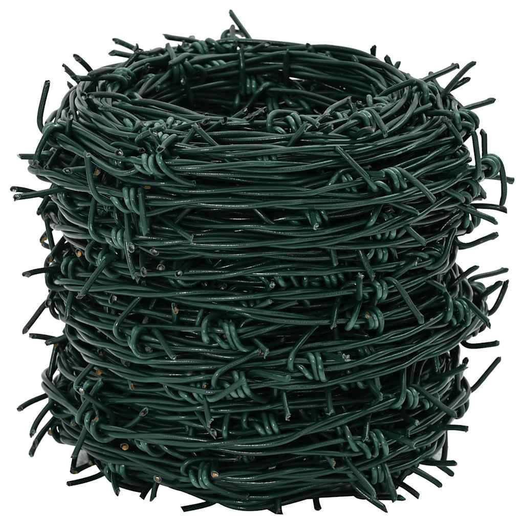 vidaXL Stacheldraht Grün 100 m