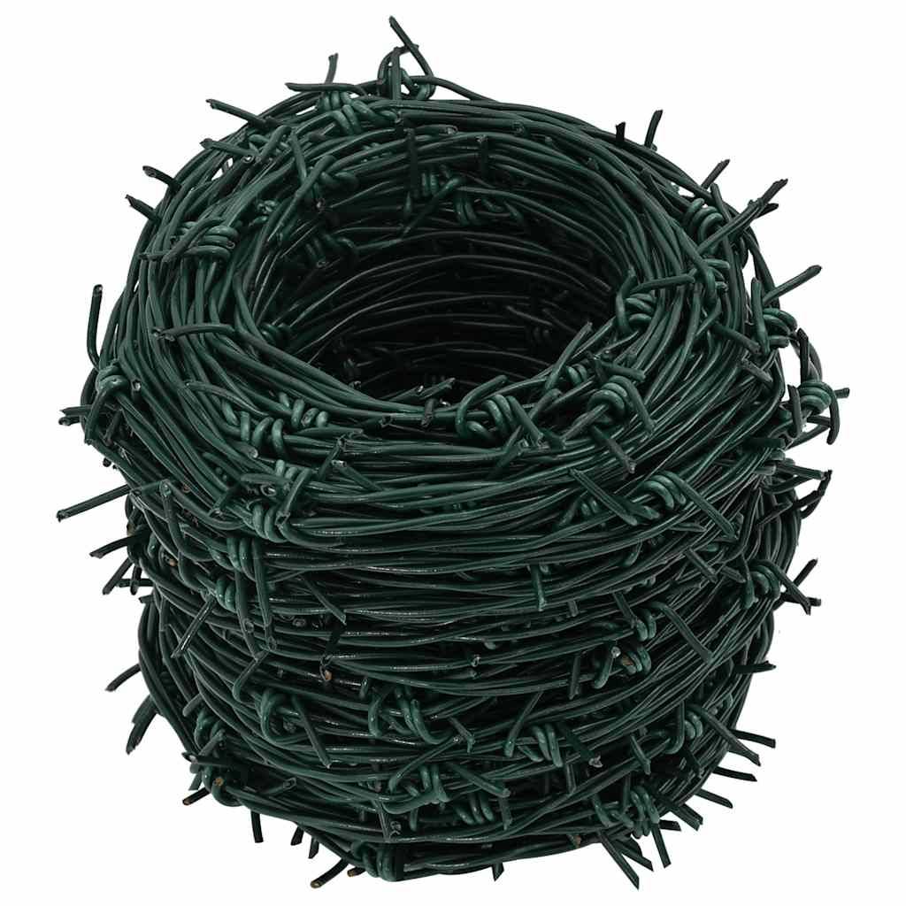 vidaXL Stacheldraht Grün 100 m