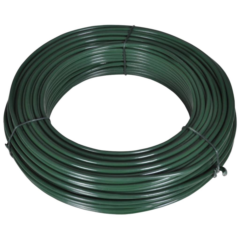 vidaXL Spanndraht 80 m 2,1/3,1 mm Stahl Grün