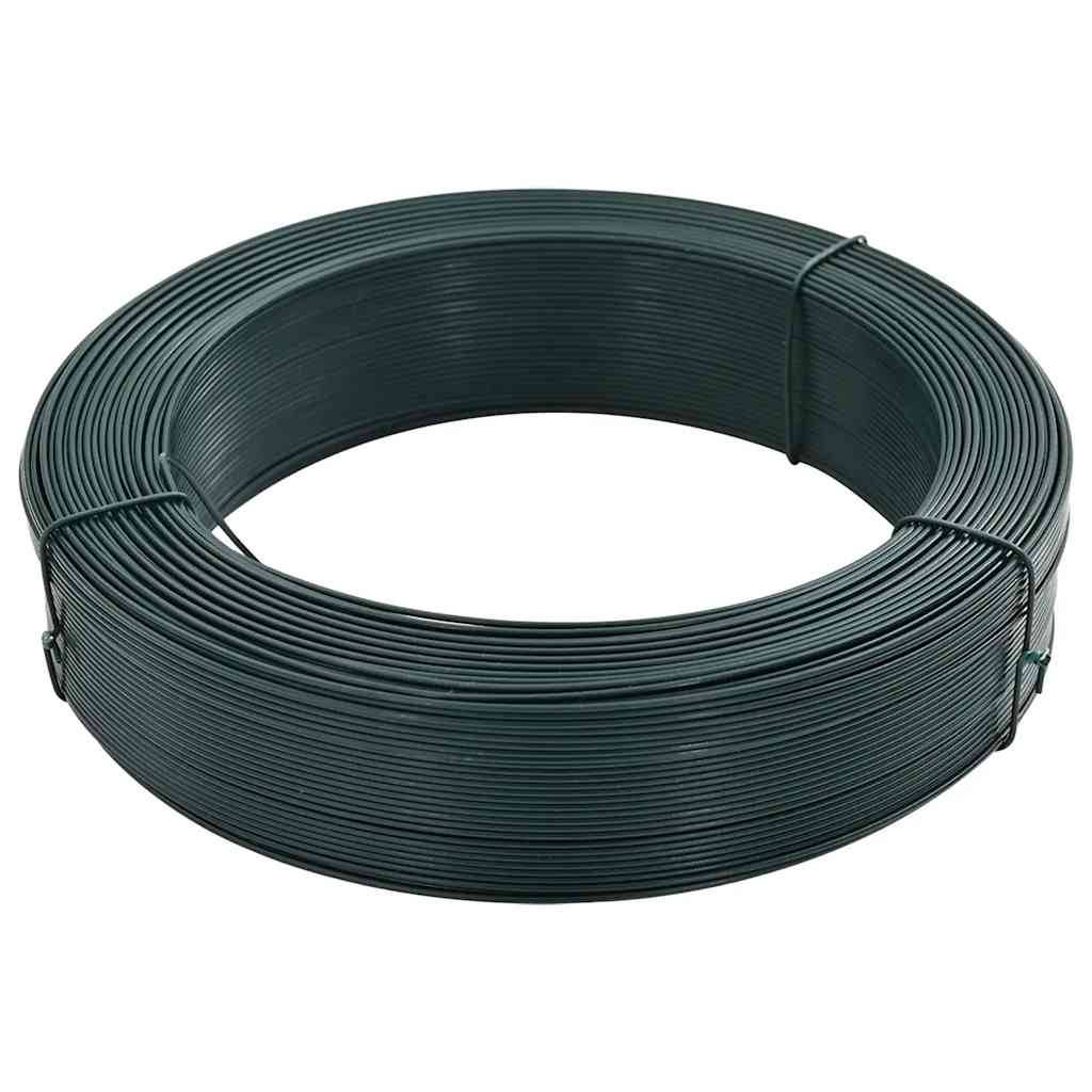 vidaXL Zaun-Bindedraht 250 m 0,9/1,4 mm Stahl Schwarzgrün