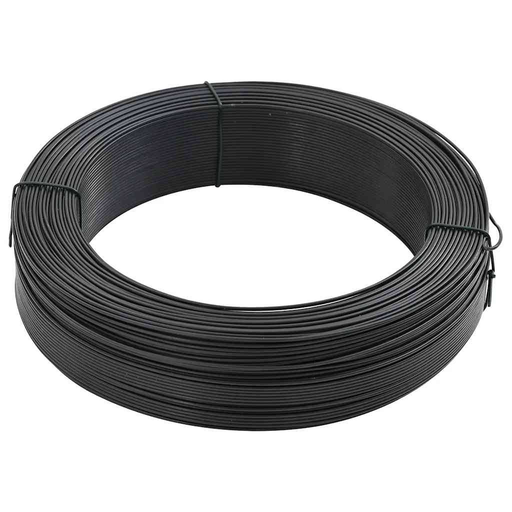 vidaXL Zaun-Bindedraht 250 m 1,4/2 mm Stahl Anthrazit