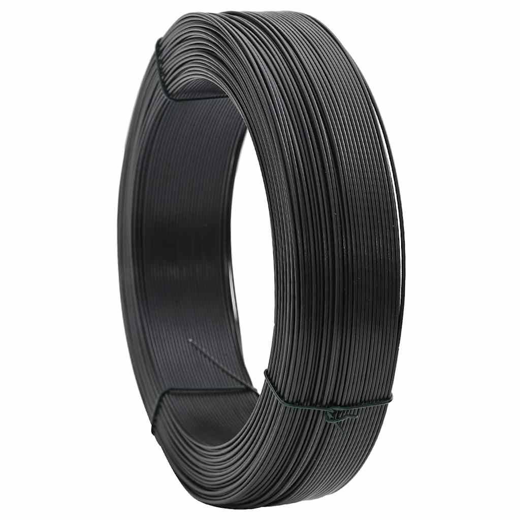 vidaXL Zaun-Bindedraht 250 m 1,4/2 mm Stahl Anthrazit
