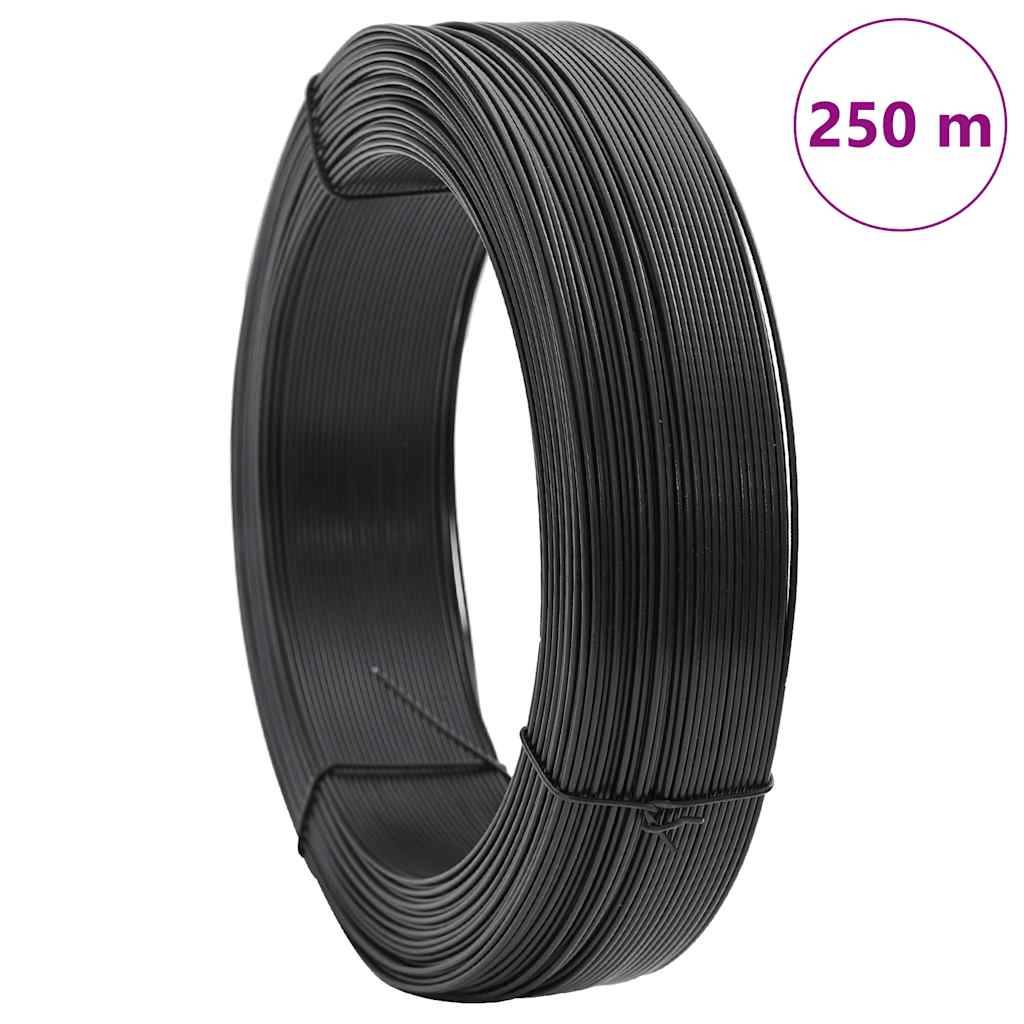 vidaXL Zaun-Bindedraht 250 m 1,4/2 mm Stahl Anthrazit