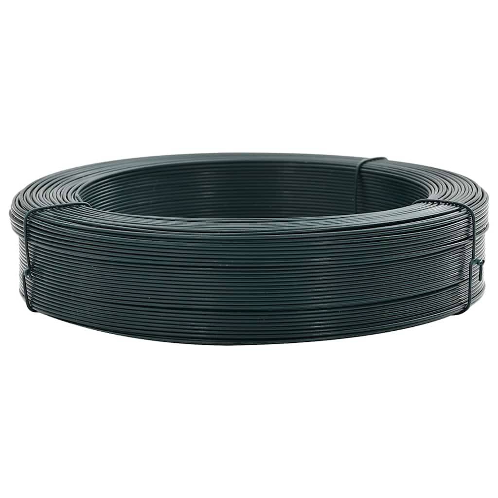 vidaXL Zaun-Bindedraht 250 m 2,3/3,8 mm Stahl Schwarzgrün