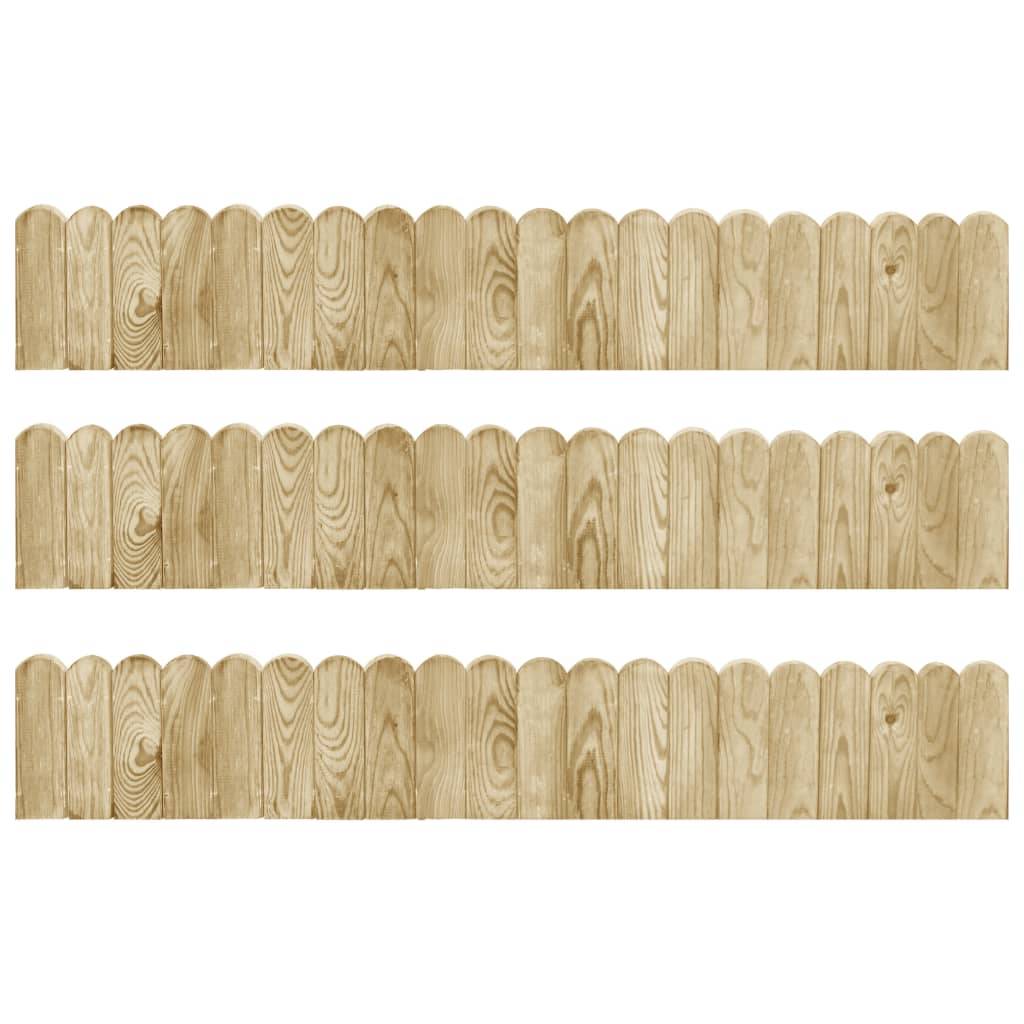 vidaXL Beeteinfassungen 3 Stk. 120 cm Kiefernholz Imprägniert