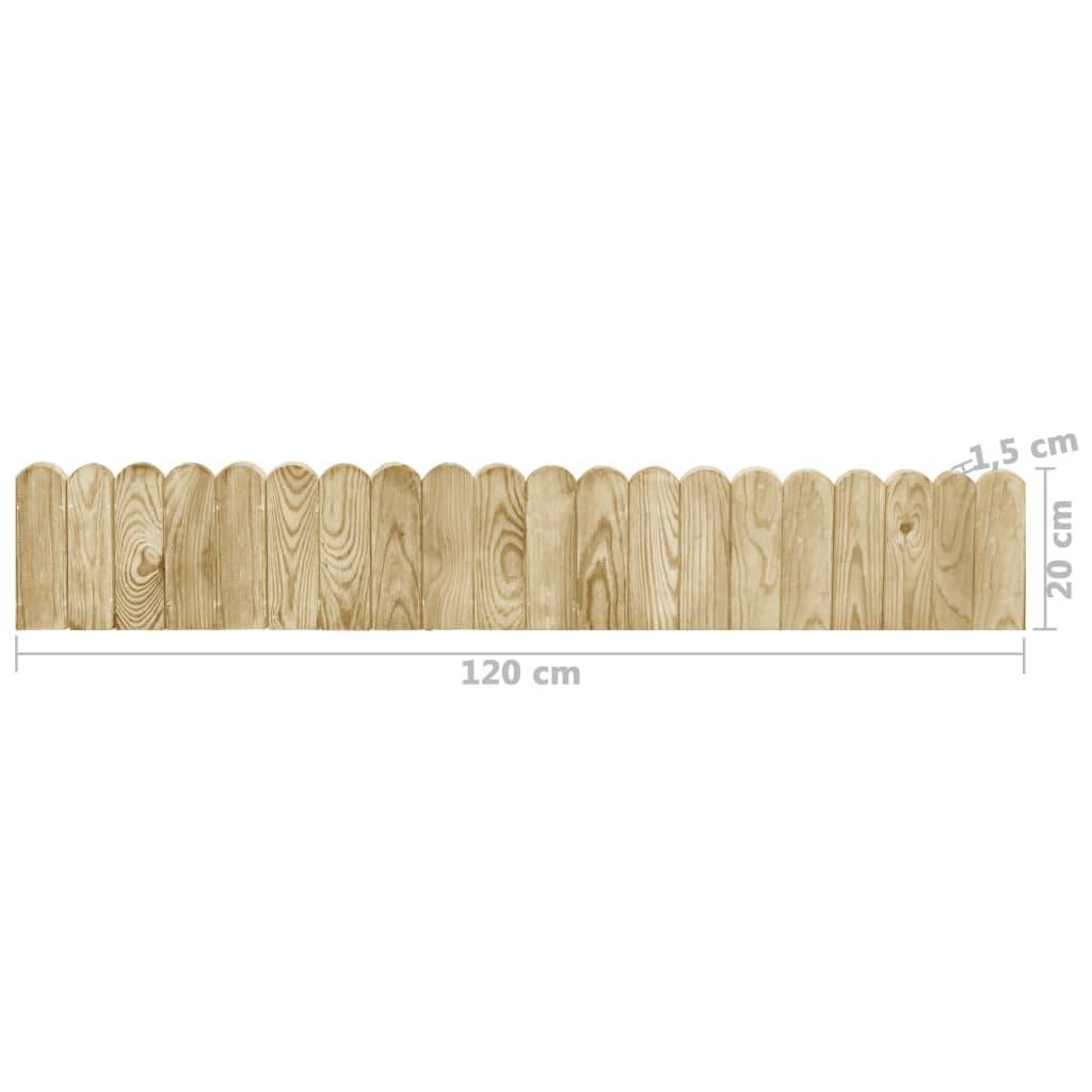 vidaXL Beeteinfassungen 3 Stk. 120 cm Kiefernholz Imprägniert