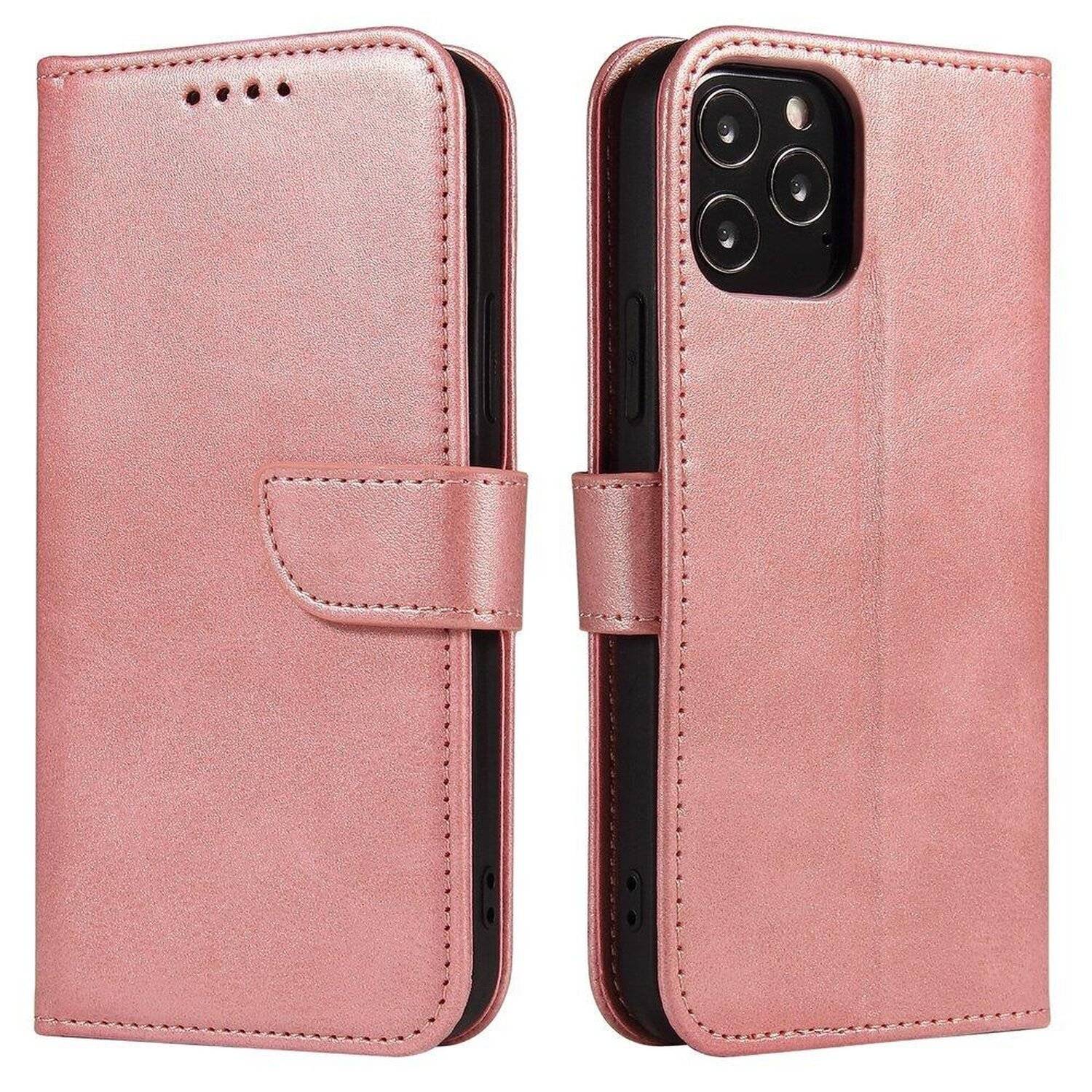 Premium Magnet Case Buch Tasche Schutzhülle aufklappbare Hülle Standfunktion Zubehör für Samsung Galaxy A52 (A525F) Rosa