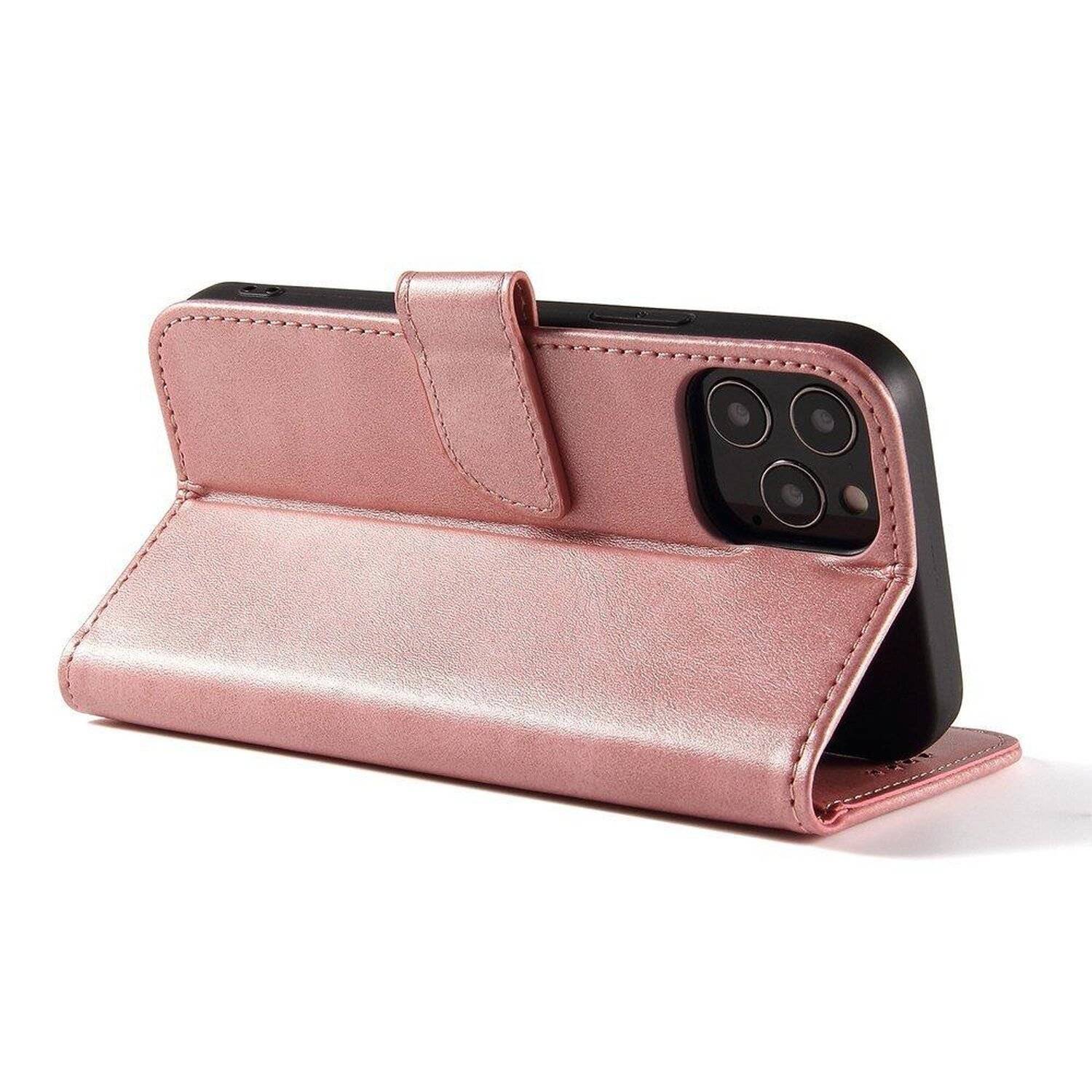 Premium Magnet Case Buch Tasche Schutzhülle aufklappbare Hülle Standfunktion Zubehör für Samsung Galaxy A52 (A525F) Rosa