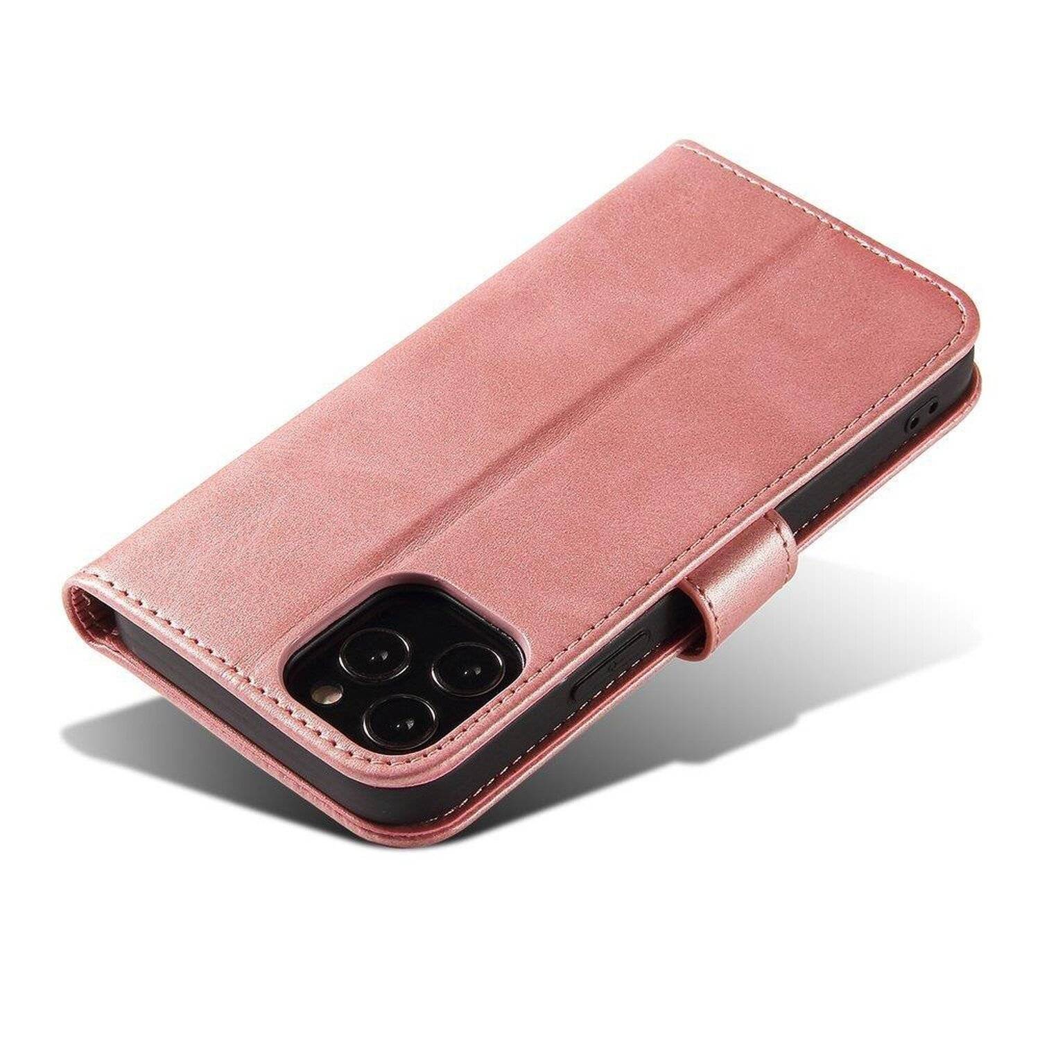 Premium Magnet Case Buch Tasche Schutzhülle aufklappbare Hülle Standfunktion Zubehör für Samsung Galaxy A52 (A525F) Rosa