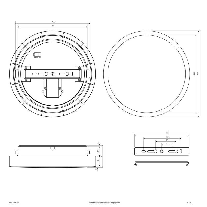 EVN Lichttechnik LED-Anbauleuchte D54250125