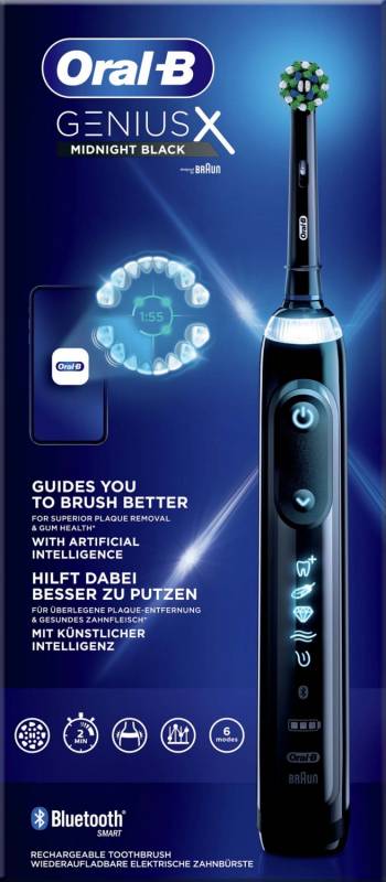 6 Stück Procter&Gamble Braun Oral-B Zahnbürste Genius X Midnight Bl
