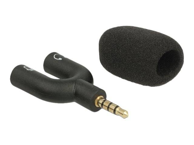 DeLOCK Delock Condenser Microphone Uni-Directional for Smartphone / Tablet 3.5 mm 4 Pin Stereo Jack 90° Angleable