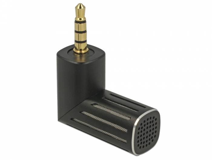 DeLOCK Delock Condenser Microphone Uni-Directional for Smartphone / Tablet 3.5 mm 4 Pin Stereo Jack 90° Angleable