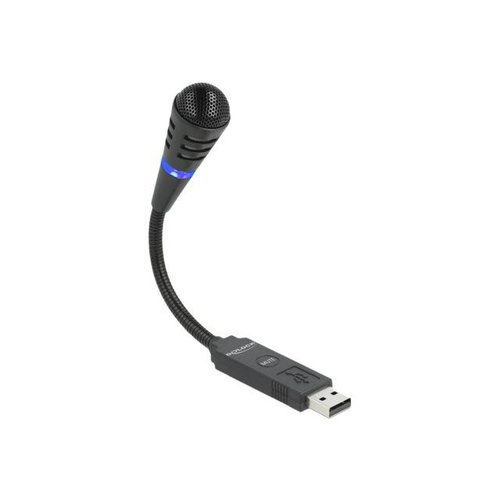Delock USB Mikrofon mit Schwanenhals und Mute Button