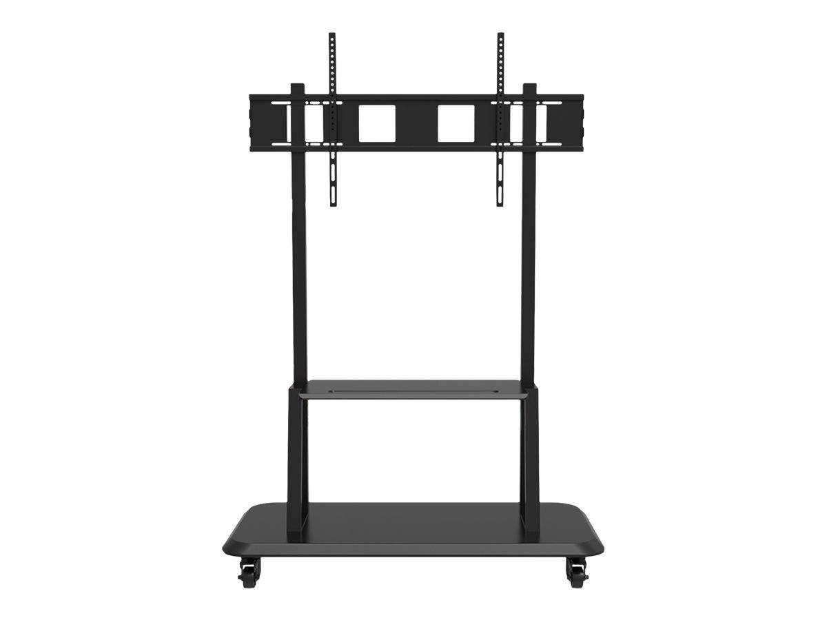 celexon Economy 55110MP - Wagen - für Flachbildschirm - lackierter Stahl - mattschwarz - Bildschirmgröße: 139.7-279.4 cm (55"-110")