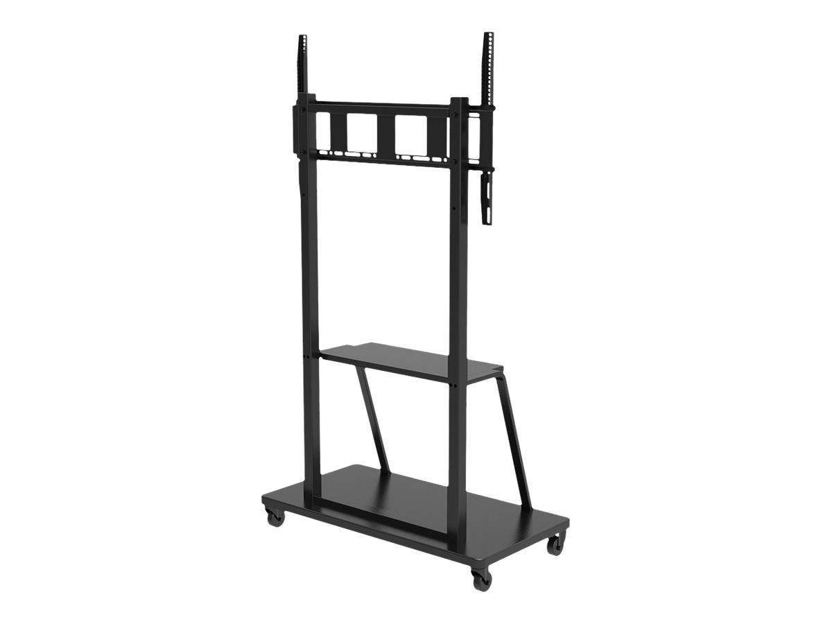 celexon Economy 55110MP - Wagen - für Flachbildschirm - lackierter Stahl - mattschwarz - Bildschirmgröße: 139.7-279.4 cm (55"-110")