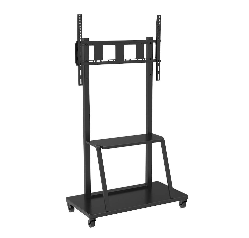 celexon Economy 55110MP - Wagen - für Flachbildschirm - lackierter Stahl - mattschwarz - Bildschirmgröße: 139.7-279.4 cm (55"-110")