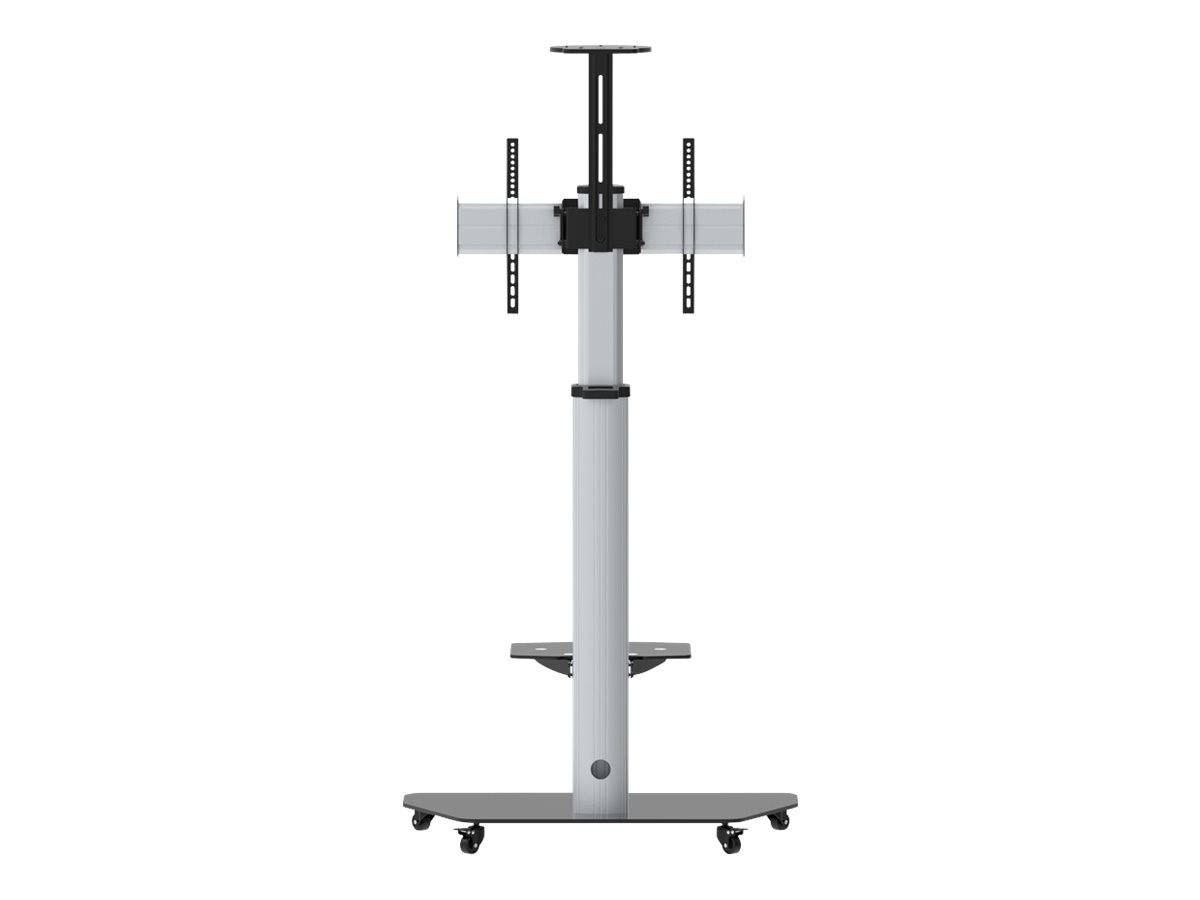 Celexon Professional Adjust-3270MP - Wagen - für Flachbildschirm - Aluminium, Milchglas - Silber - Bildschirmgröße: 81.3-177.8 cm (32"-70")