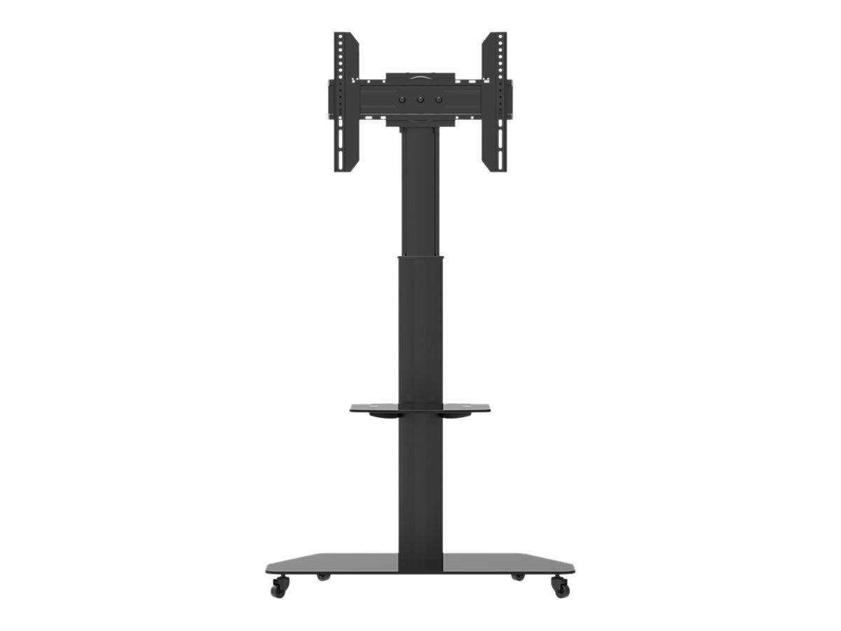 Celexon Professional Adjust-3770MP - Wagen - für Flachbildschirm - eloxiertes Aluminium, Milchglas - Schwarz - Bildschirmgröße: 81.3-177.8 cm (32"-