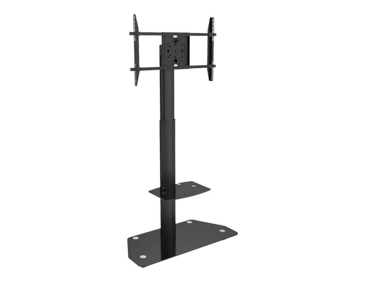 Celexon Professional Adjust-3270MP Portrait - Wagen - für Flachbildschirm - eloxiertes Aluminium, Milchglas - Schwarz - Bildschirmgröße: 81.3-177.8