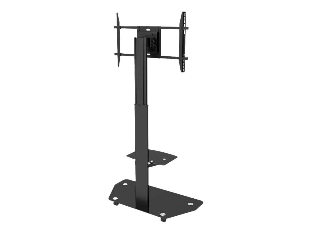 Celexon Professional Adjust-3270MP Portrait - Wagen - für Flachbildschirm - eloxiertes Aluminium, Milchglas - Schwarz - Bildschirmgröße: 81.3-177.8